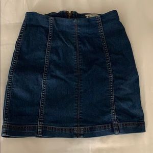 Free People modern femme denim mini skirt